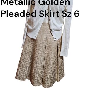 J.Crew metallic brocque skirt Size 6